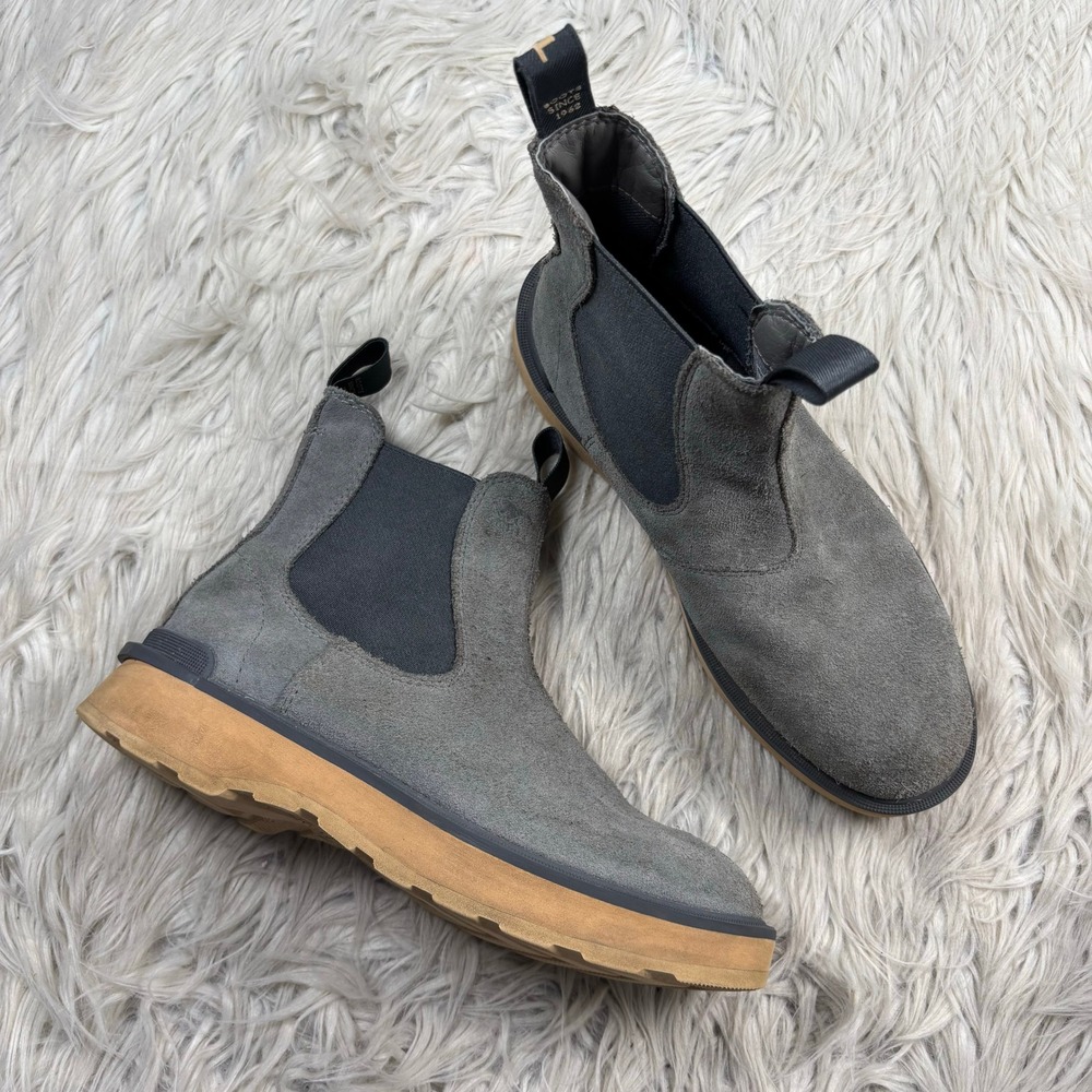 Sorel Women's 9.5 Gray Suede Hi-Line Chelsea Boot Pull On Granola Girl